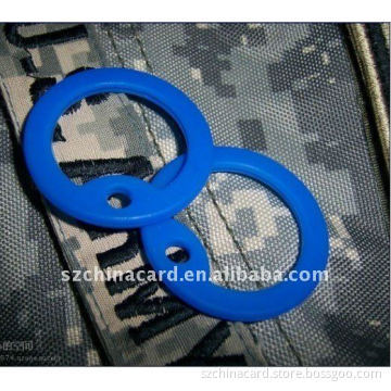 Blue Dog Tag Rubber Frame Soft Silencer Matching with 50*28mm